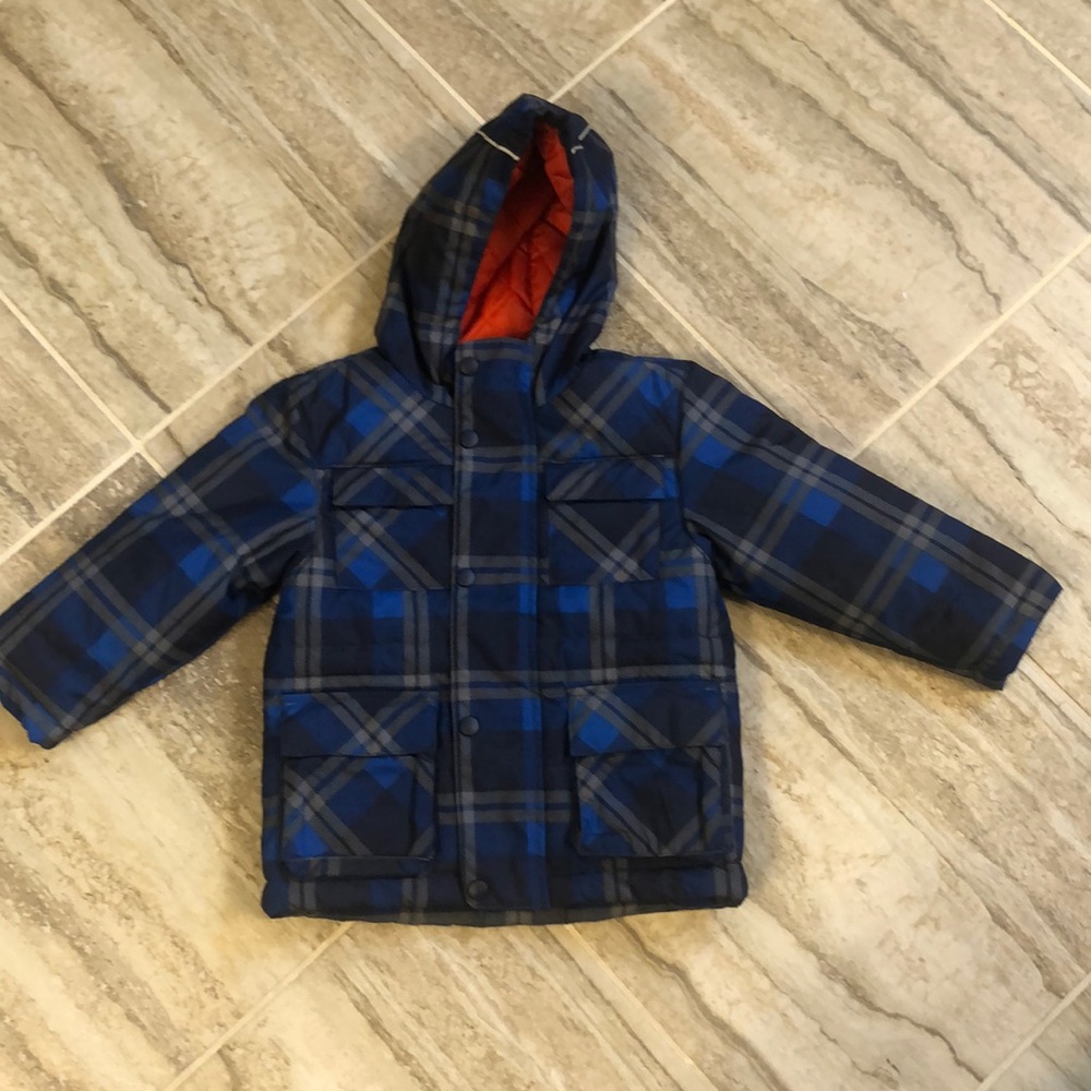 Hanna Andersson Blue Plaid Winter Jacket